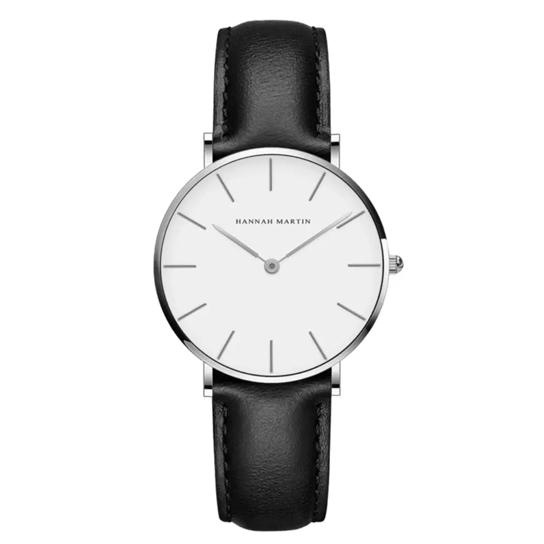 Relógio Masculino Pulseira de Couro Quartzo Hannah Martin Heat