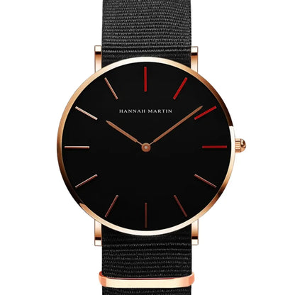 Relógio Masculino Pulseira de Couro Quartzo Hannah Martin Heat