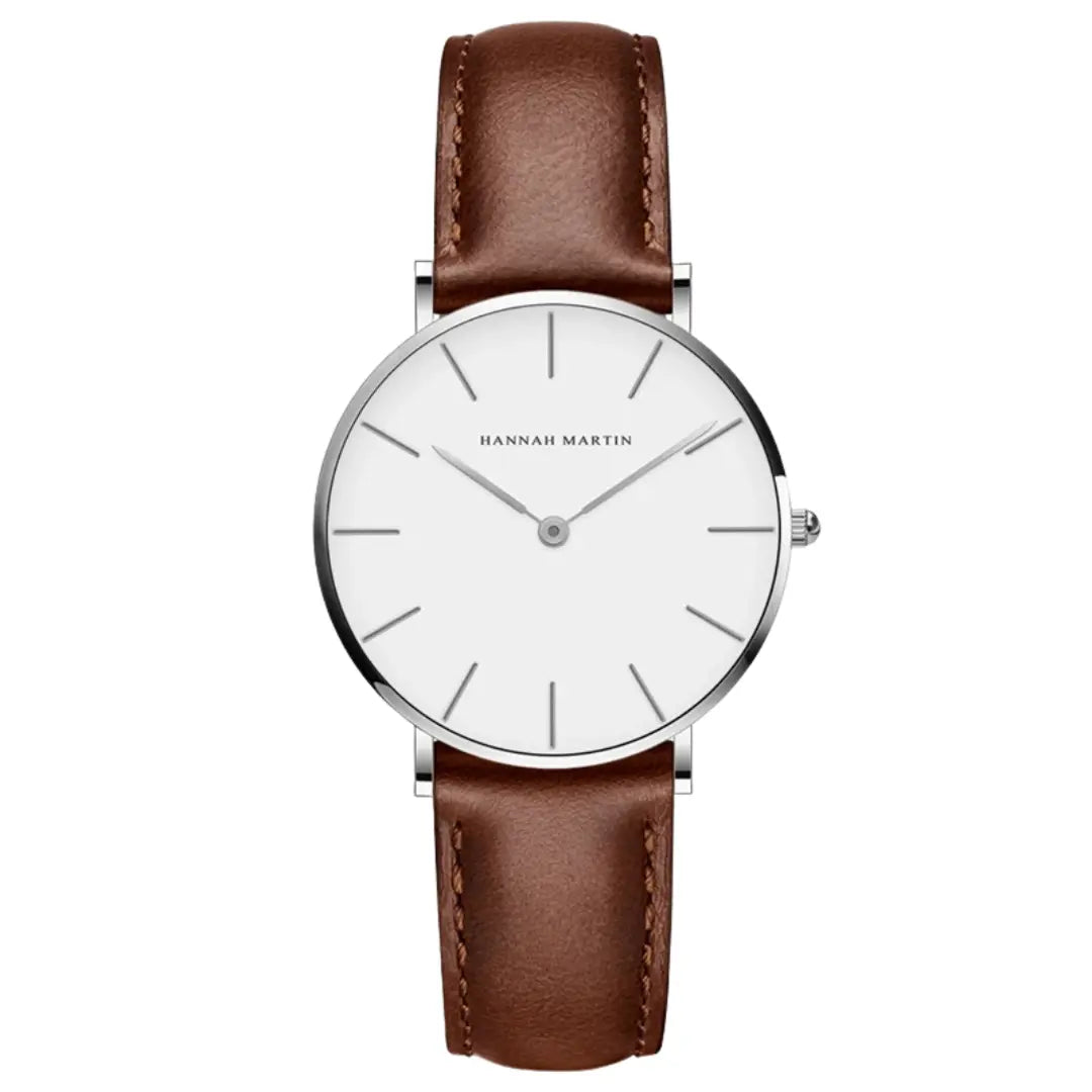 Relógio Masculino Pulseira de Couro Quartzo Hannah Martin Heat