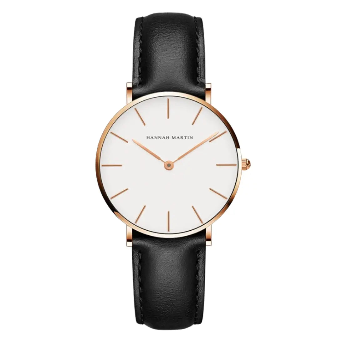 Relógio Masculino Pulseira de Couro Quartzo Hannah Martin Heat
