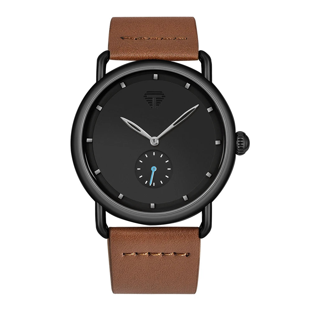 Relógio Masculino Pulseira de Couro Quartzo Proteo