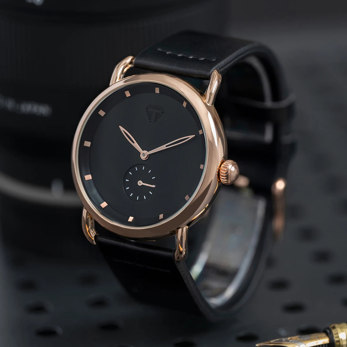 Relógio Masculino Pulseira de Couro Quartzo Proteo