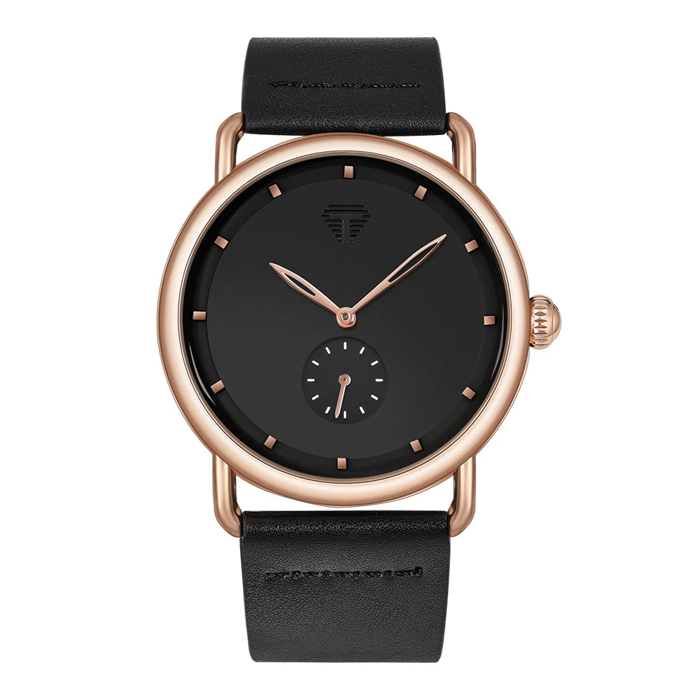 Relógio Masculino Pulseira de Couro Quartzo Proteo