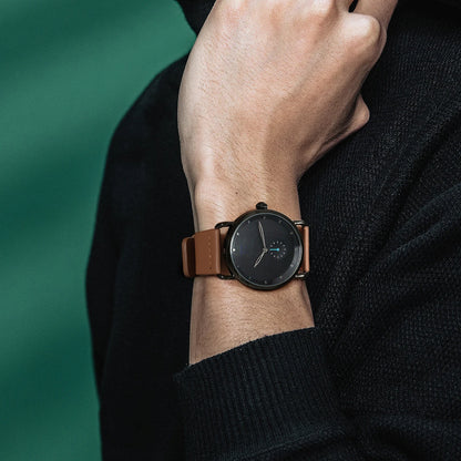 Relógio Masculino Pulseira de Couro Quartzo Proteo