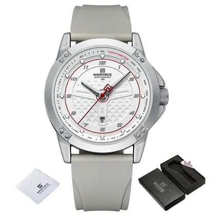 Relógio Masculino Pulseira de Silicone A Prova D'água Naviforce Moonlight