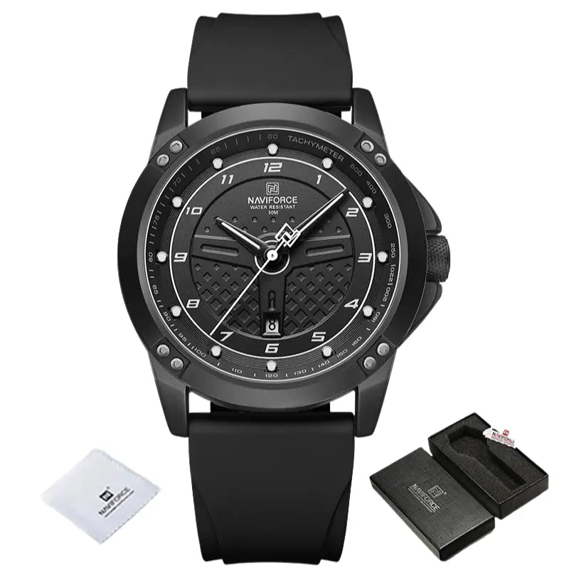 Relógio Masculino Pulseira de Silicone A Prova D'água Naviforce Moonlight