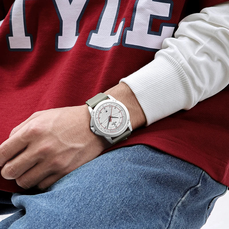 Relógio Masculino Pulseira de Silicone A Prova D'água Naviforce Moonlight