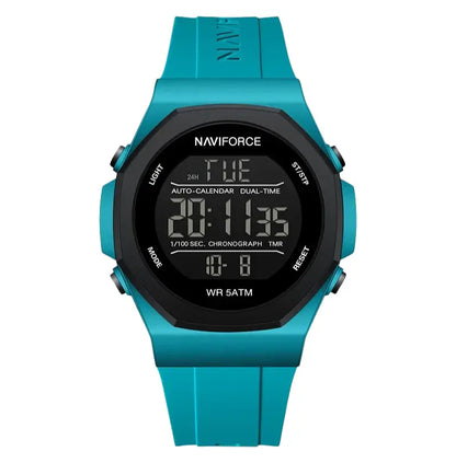 Relógio Masculino Pulseira de Silicone A Prova D'água Naviforce Ocean