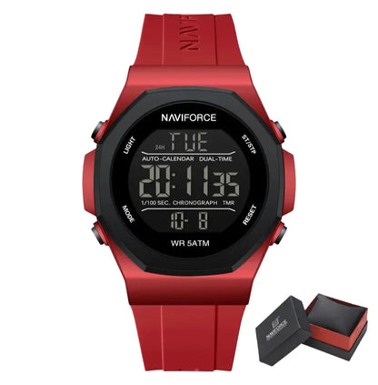 Relógio Masculino Pulseira de Silicone A Prova D'água Naviforce Ocean