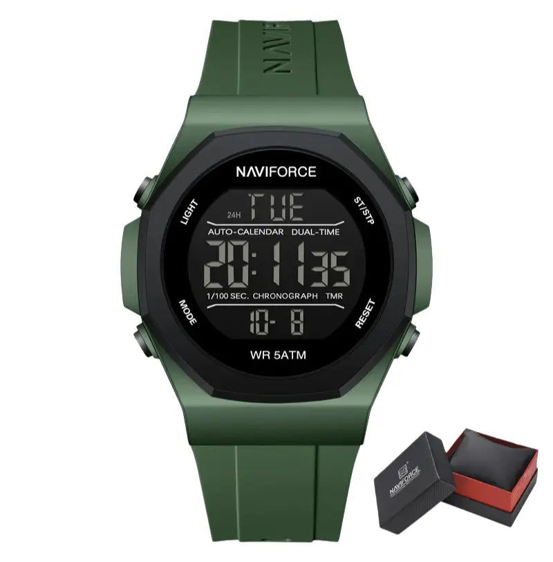 Relógio Masculino Pulseira de Silicone A Prova D'água Naviforce Ocean