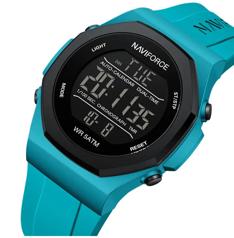 Relógio Masculino Pulseira de Silicone A Prova D'água Naviforce Ocean
