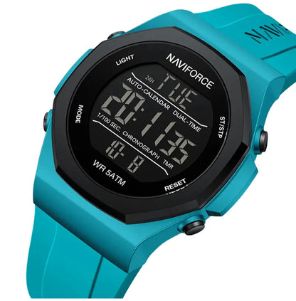 Relógio Masculino Pulseira de Silicone A Prova D'água Naviforce Ocean