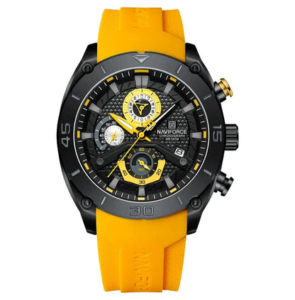 Relógio Masculino Pulseira de Silicone Esportivo Quartzo Naviforce Military