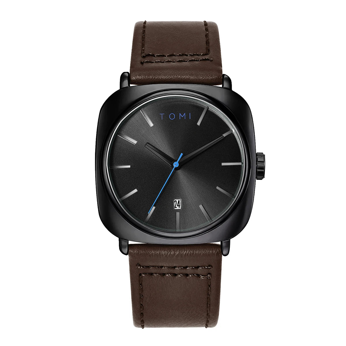 Relógio Masculino Quadrado Pulseira de Couro Proteo