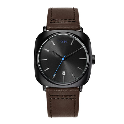 Relógio Masculino Quadrado Pulseira de Couro Proteo