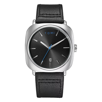 Relógio Masculino Quadrado Pulseira de Couro Proteo