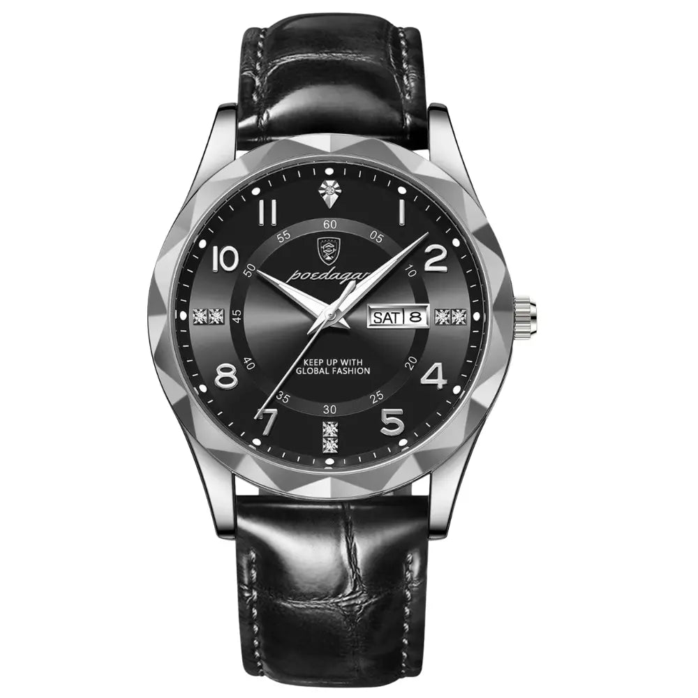 Relógio Masculino Quartzo a Prova D'água Poedagar Luxury