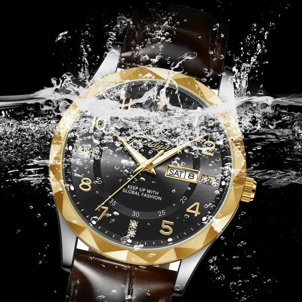 Relógio Masculino Quartzo a Prova D'água Poedagar Luxury