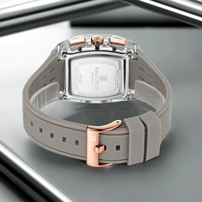 Relógio Masculino com Pulseira de Silicone Cronógrafo Naviforce Energy