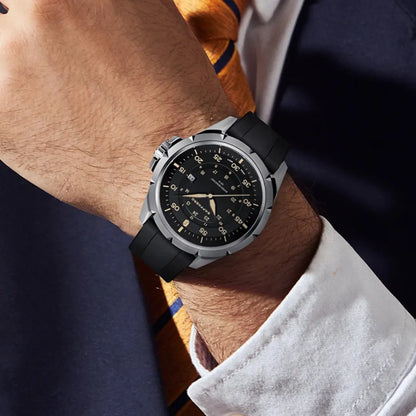 Relógio Masculino com Pulseira de Silicone Premium