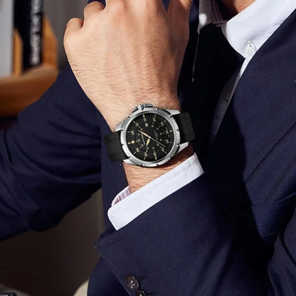 Relógio Masculino com Pulseira de Silicone Premium
