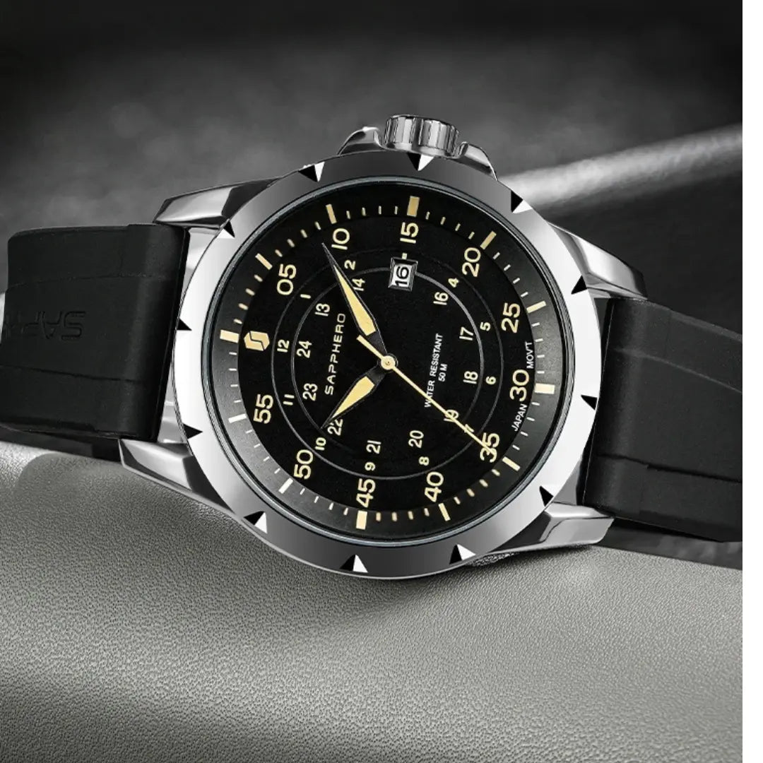 Relógio Masculino com Pulseira de Silicone Premium