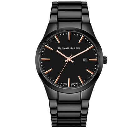 Relógio Masculino em Aço Inox Quartzo Hannah Martin Black