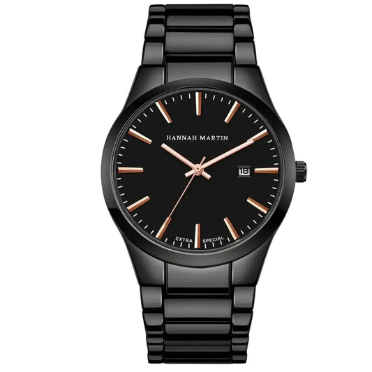 Relógio Masculino em Aço Inox Quartzo Hannah Martin Black