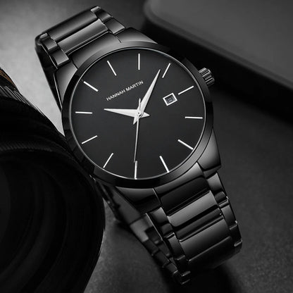 Relógio Masculino em Aço Inox Quartzo Hannah Martin Black