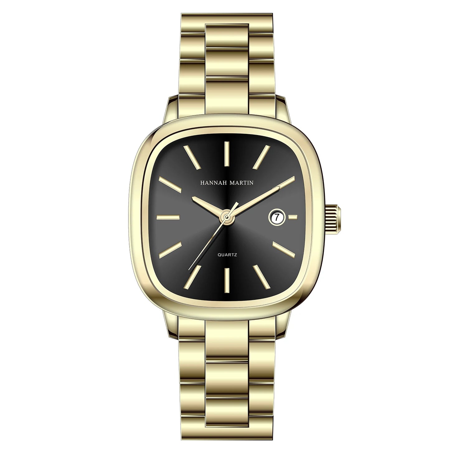 Relógio Masculino em Aço Inox e Quartzo Hannah Martin Diamond