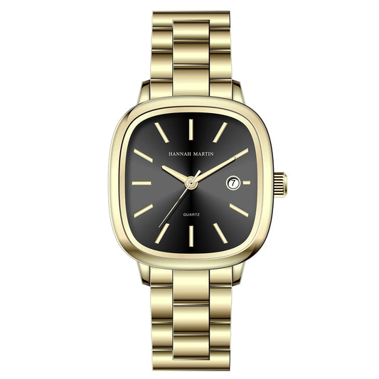 Relógio Masculino em Aço Inox e Quartzo Hannah Martin Diamond