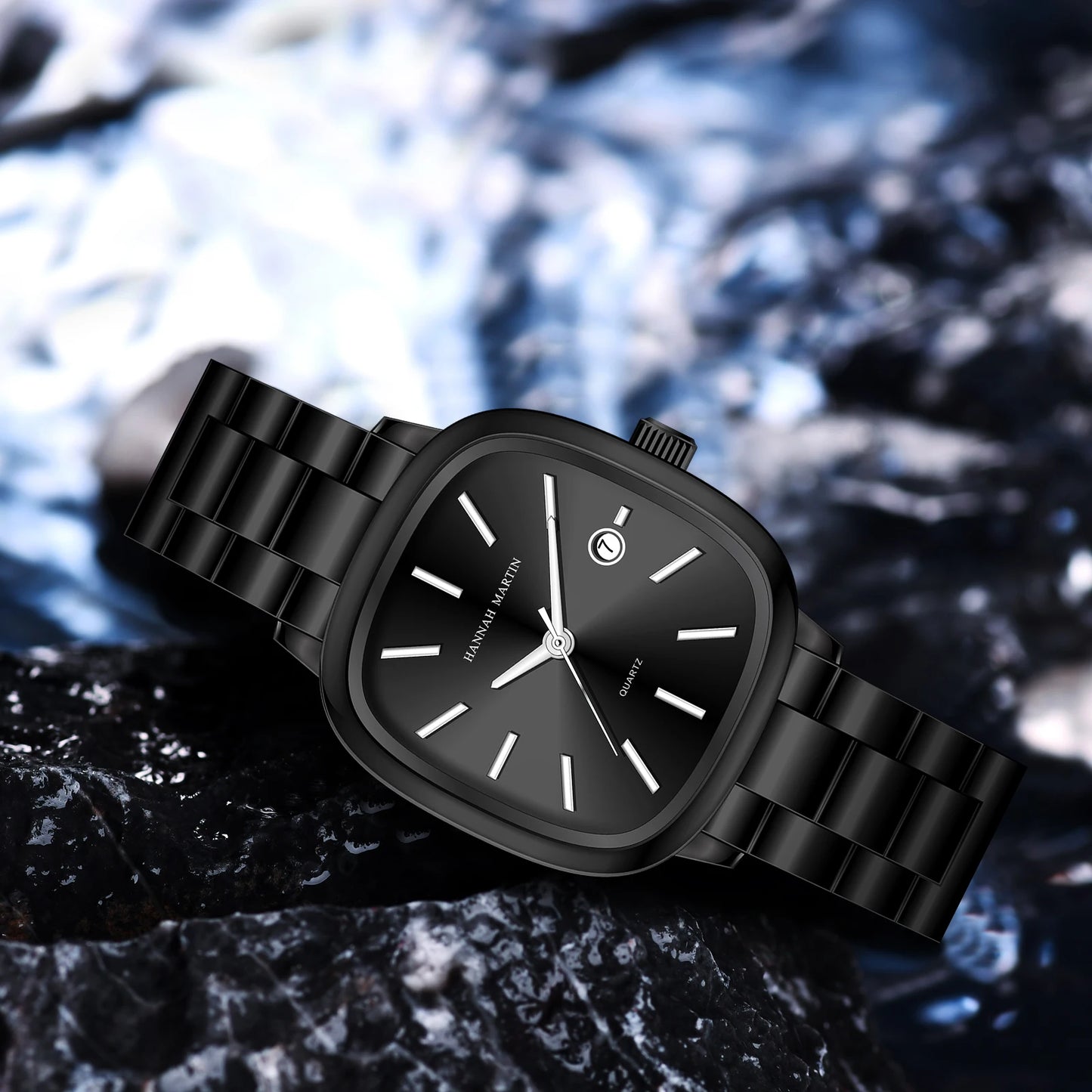 Relógio Masculino em Aço Inox e Quartzo Hannah Martin Diamond