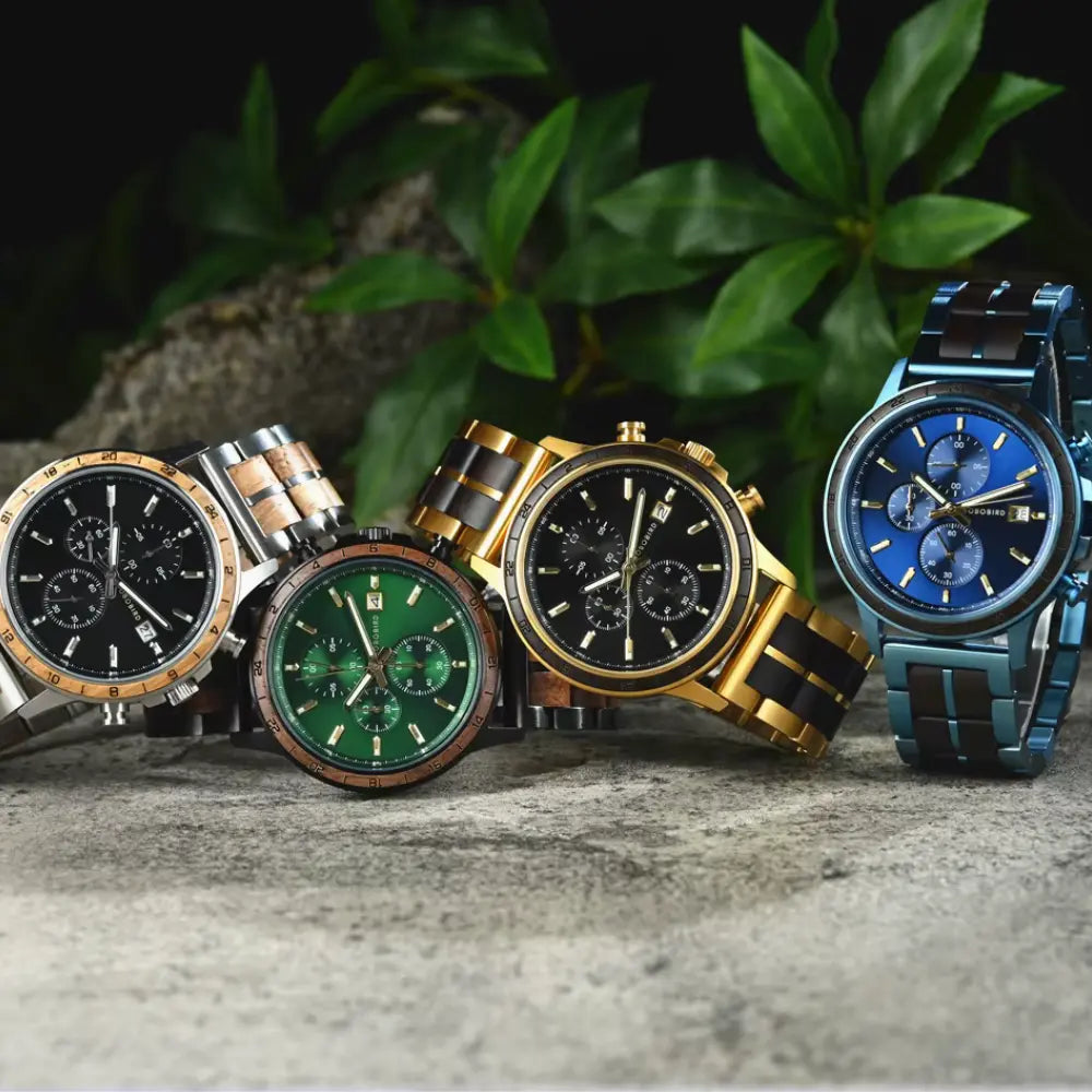 Relógio Masculino em Madeira Quartzo Bobo Bird Business