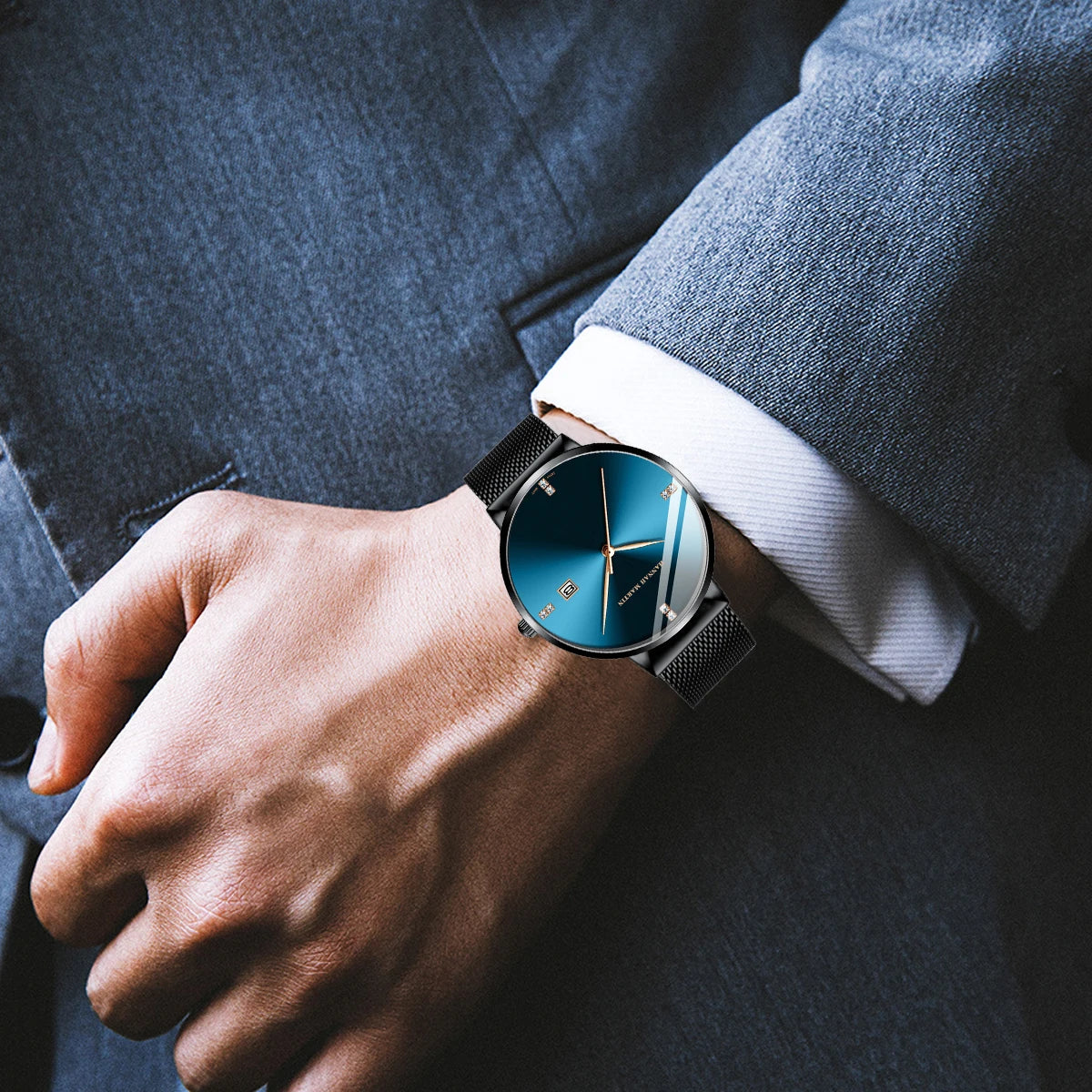 Relógio Masculino em Quartzo Hannah Martin Luxury