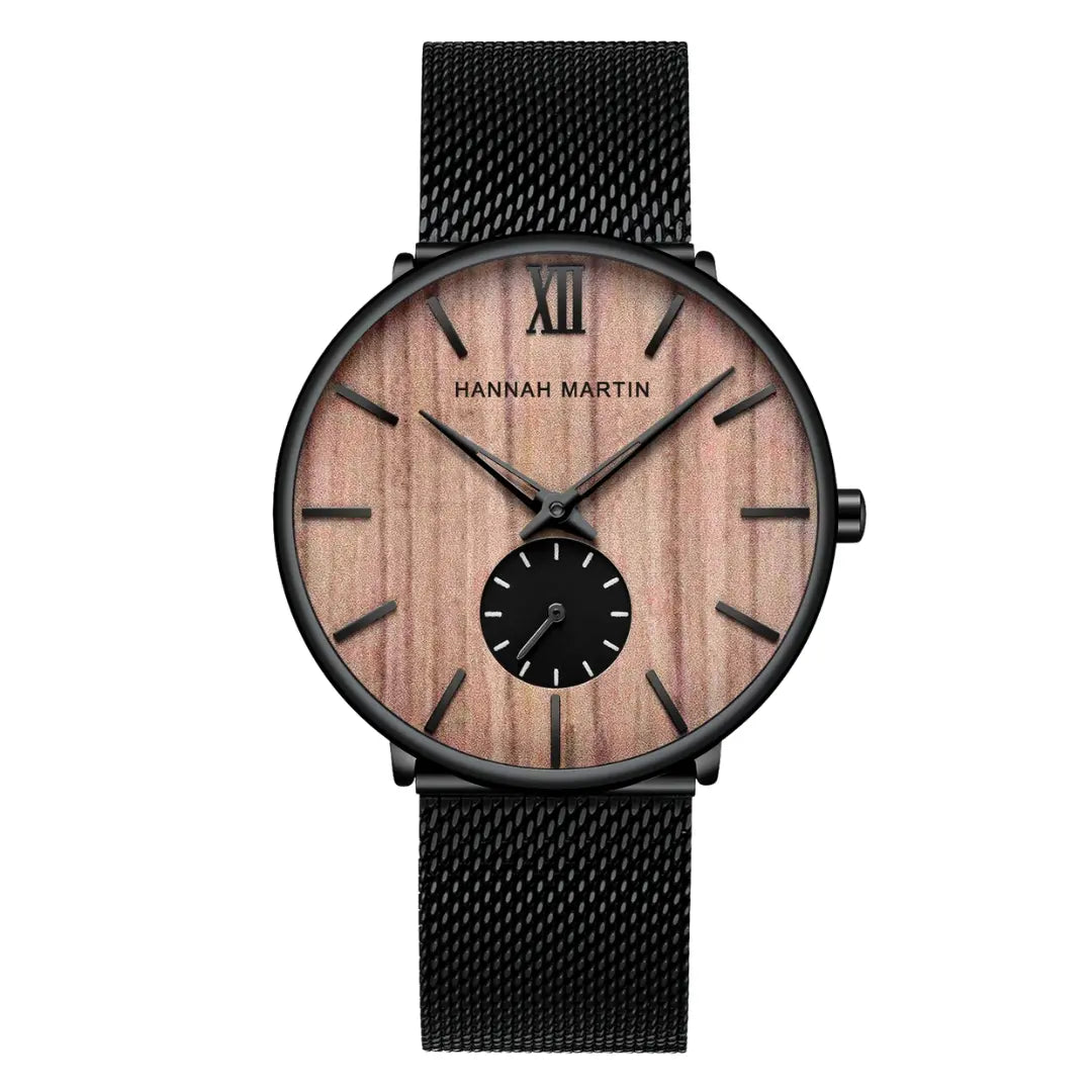 Relógio Masculino em Quartzo Hannah Martin Wooden