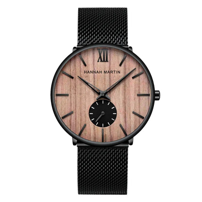 Relógio Masculino em Quartzo Hannah Martin Wooden