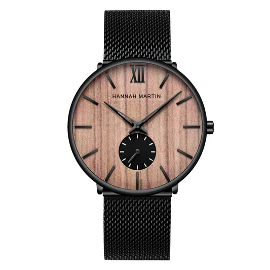 Relógio Masculino em Quartzo Hannah Martin Wooden