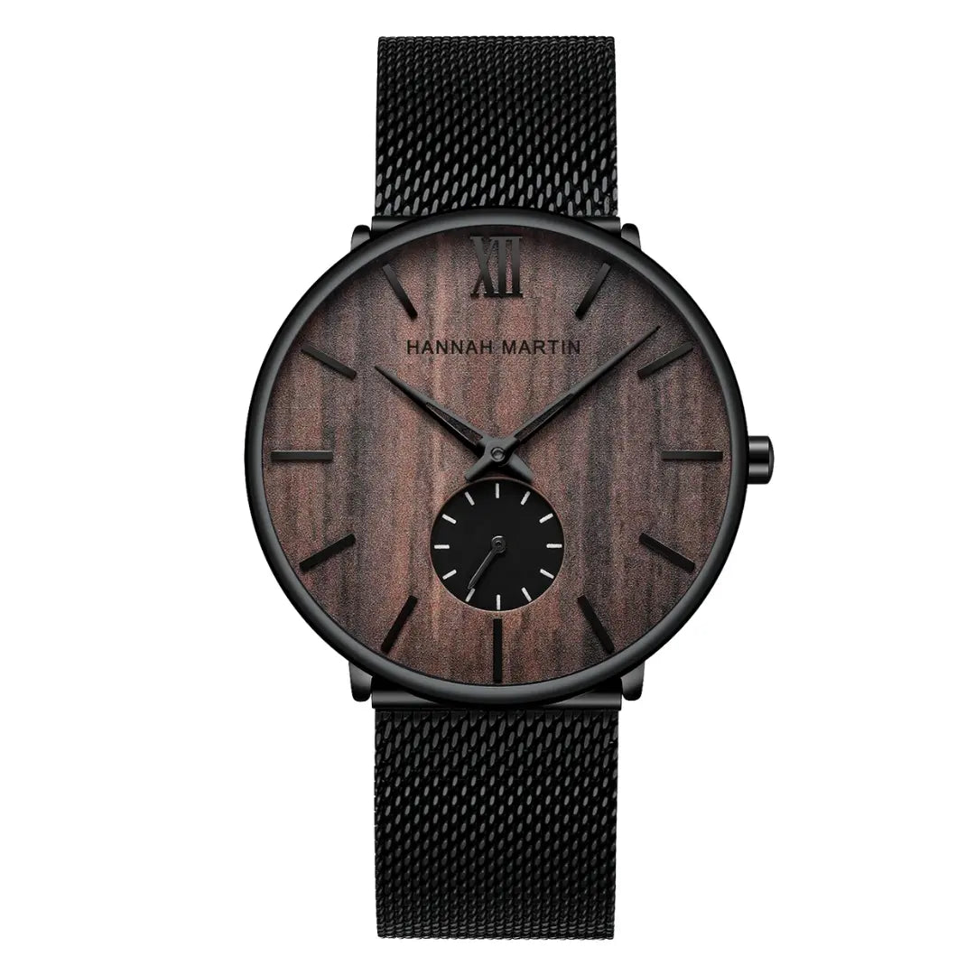 Relógio Masculino em Quartzo Hannah Martin Wooden