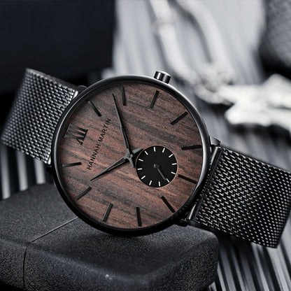 Relógio Masculino em Quartzo Hannah Martin Wooden