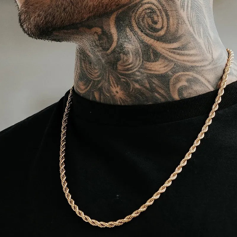 Colar Masculino Aço Inoxidável Dourado - Orion