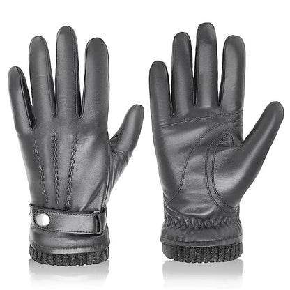 Luva Masculina de Couro Cinza - Orion