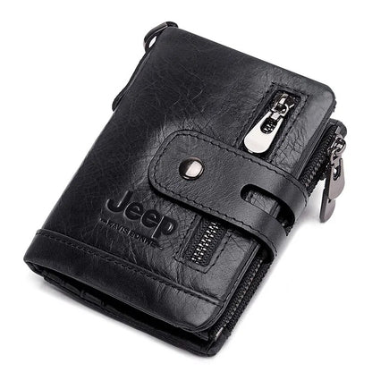 Carteira de Couro Masculina Preto- Orion