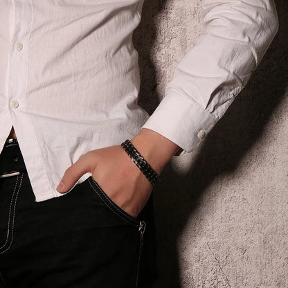 Pulseira Masculina em Couro - Orion