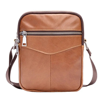 Bolsa Transversal Masculina de Couro Marrom - Orion