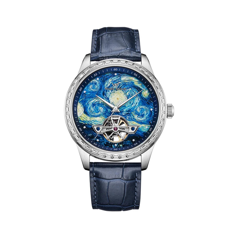 Relógio Masculino Aço Inox Welly Merck Painting