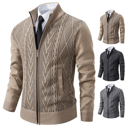 Suéter Masculino com Zíper Cardigan Premium