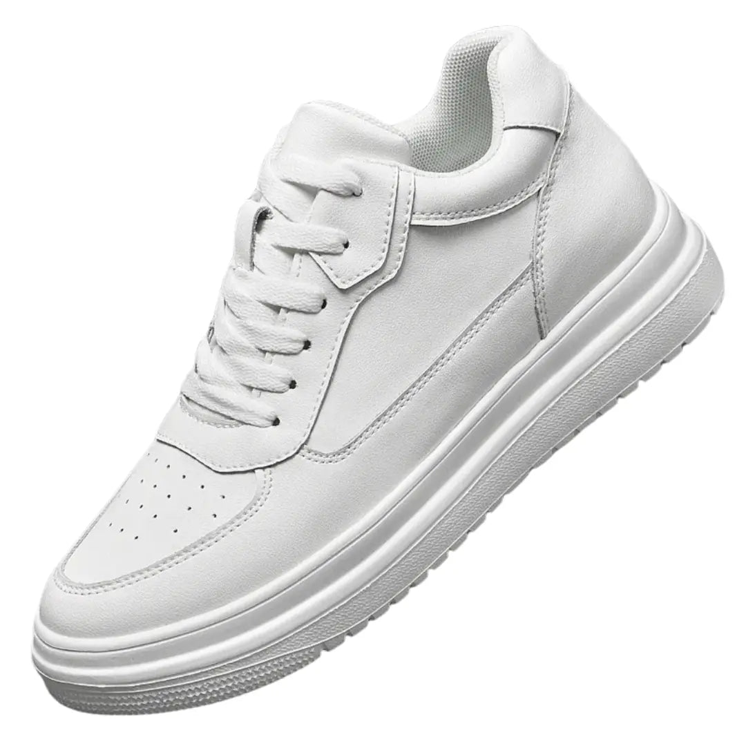 Tênis Masculino Casual de Couro Elevation - Ganhe 8cm de Altura!