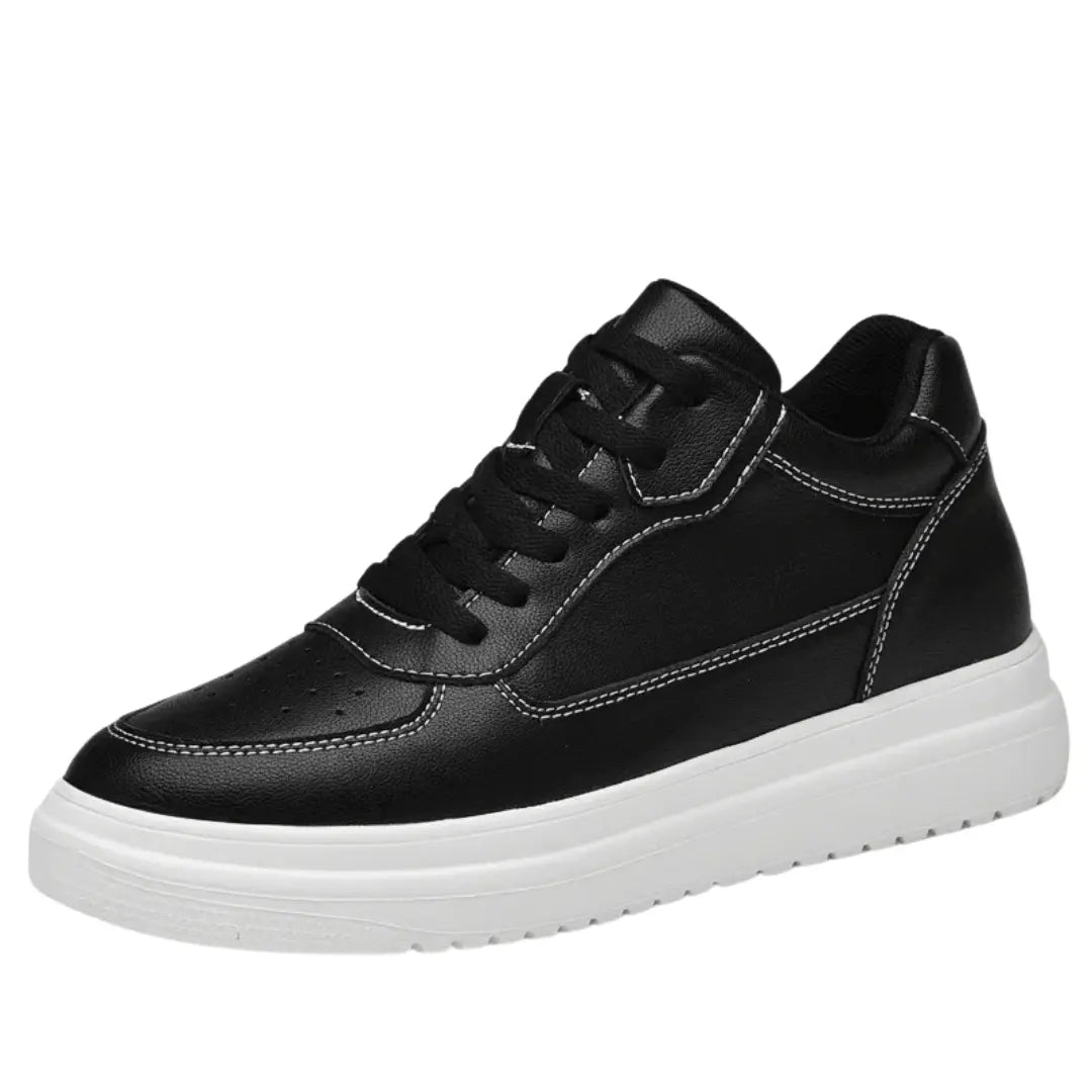 Tênis Masculino Casual de Couro Elevation - Ganhe 8cm de Altura!