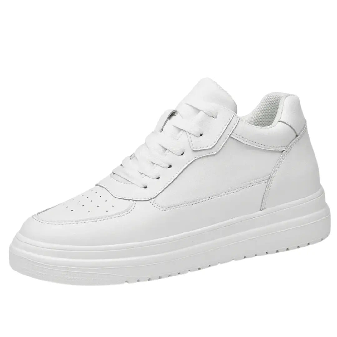 Tênis Masculino Casual de Couro Elevation - Ganhe 8cm de Altura!