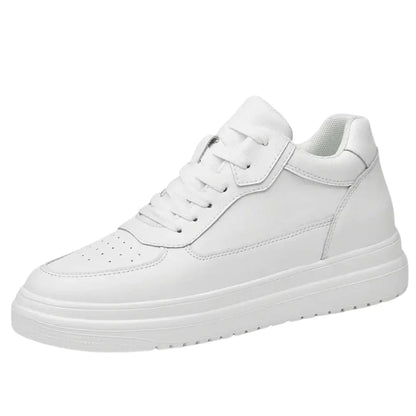 Tênis Masculino Casual de Couro Elevation - Ganhe 8cm de Altura!